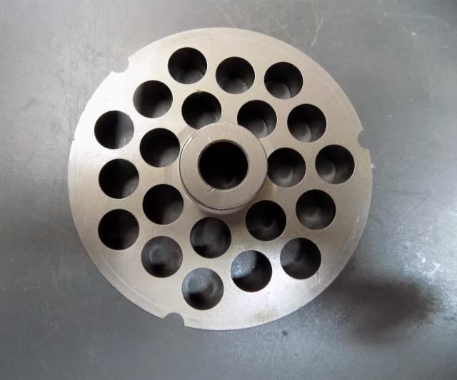 Hobart-Biro-Butcher-Boy-Hollymatic Number #32 Grinder Plate 1/2" Holes With Hub This is The Extra Th